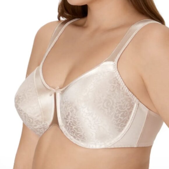 Bali Satin Tracings Minimizer Bra 42D Women Full Coverage Underwire New 3562 - Picture 2 of 14